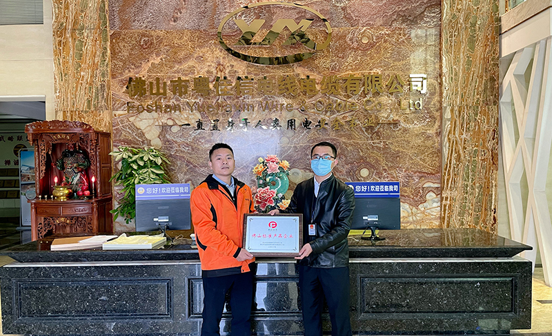 喜訊！粵佳信公司通過“佛山標準產(chǎn)品企業(yè)”和兩款電纜榮獲“佛山標準產(chǎn)品證書”認定。